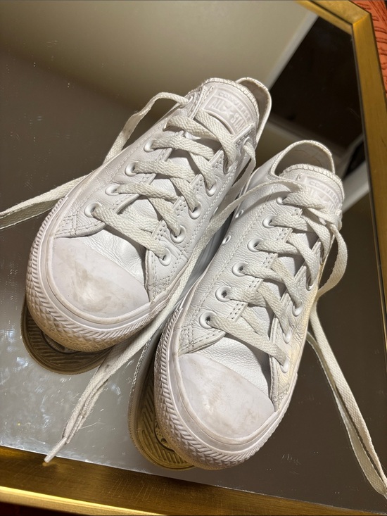 Converse Shoes - Converse White Low Top Leather Sneakers